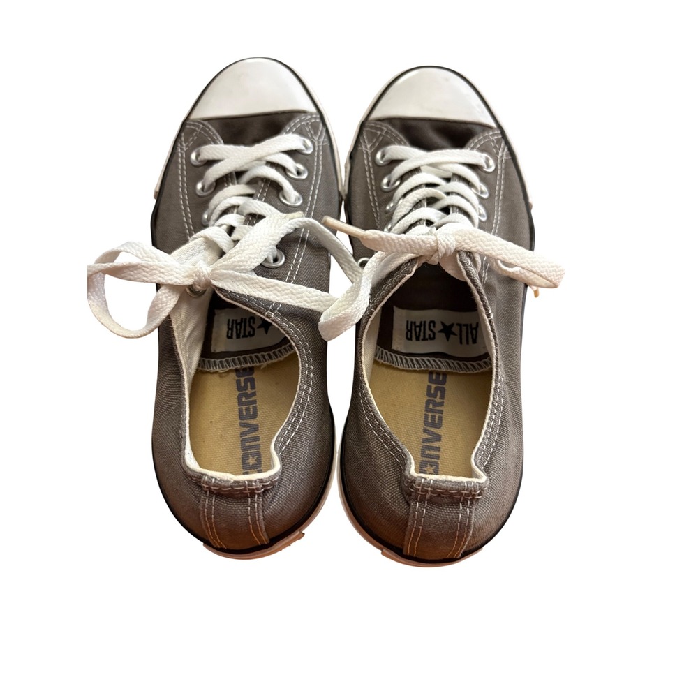Converse Chuck Taylor All Star Low Top Charcoal Gray Canvas Sneakers Womens 8